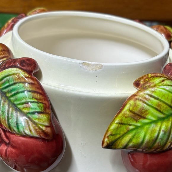 Vintage made in Japan Apple basket ceramic kitchen canister / cookie jar - Picture 9 of 9